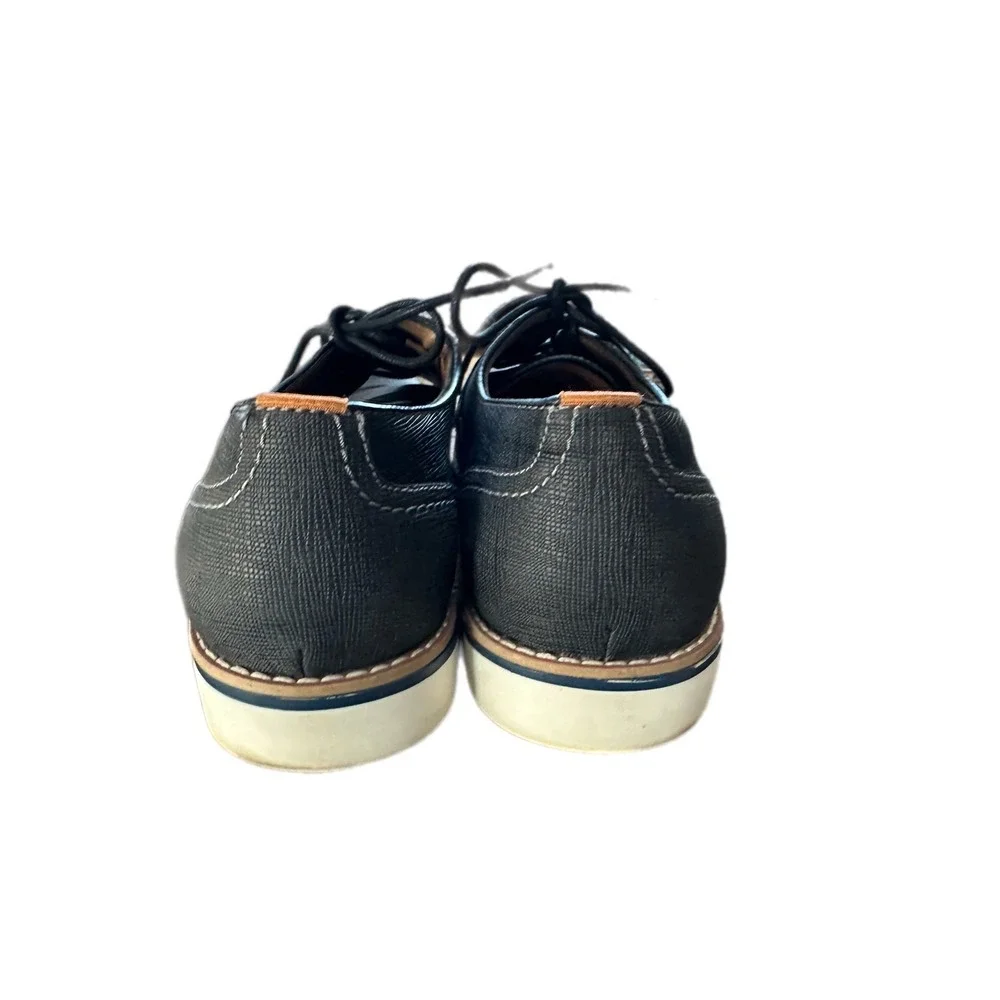 J Ferrara Mens Black Memory Foam Dress Shoes Cap Toe Oxford Lace Up Size‎ 9.5W